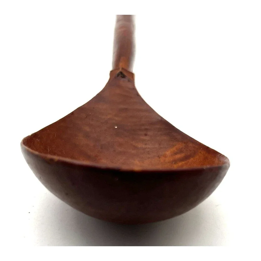 Vintage Mid Century Hand Carved Wooden Spoon Primitive Folk Art Rustic 8